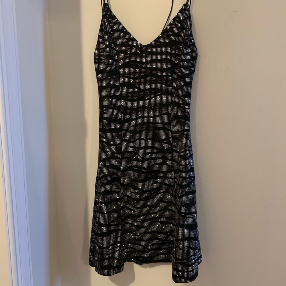 H&M Black Dress with Gemstones